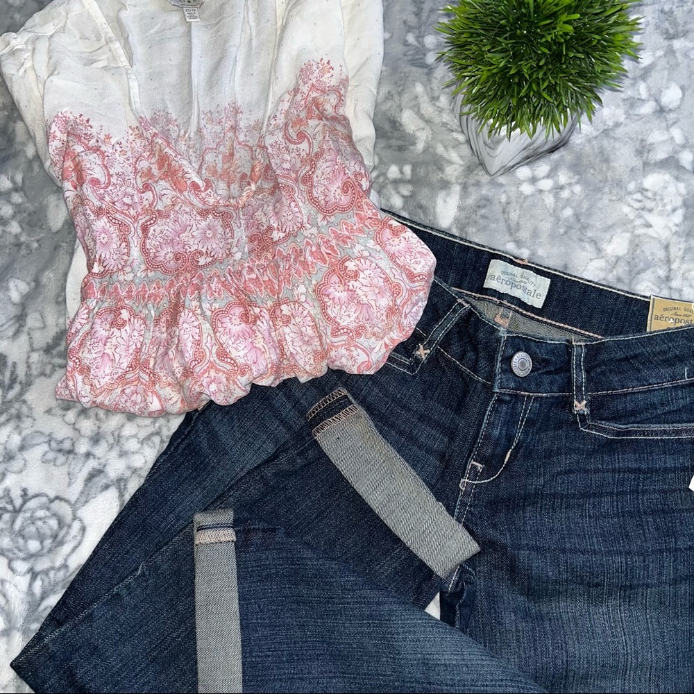 NWT Aeropostale Vintage Low Rise Capri Jeans | Y2K Cropped Denim Capris - Picture 11 of 11